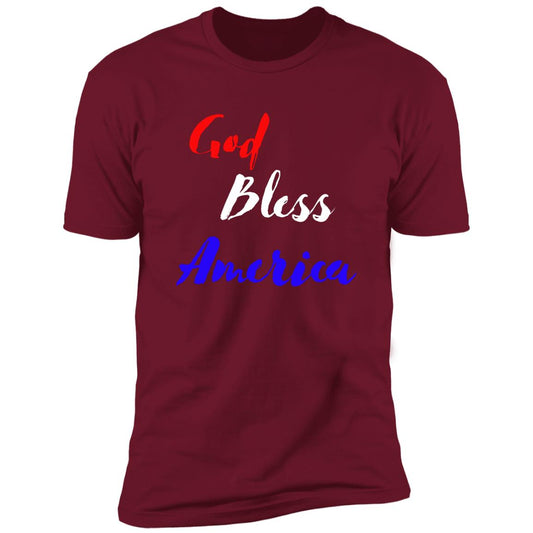 God bless America red white blue Z61x Premium Short Sleeve Tee (Closeout)