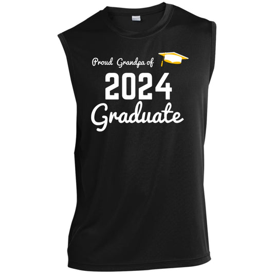 Proud Grandpa -- Graduate 2024 -- Men’s Sleeveless Performance Tee