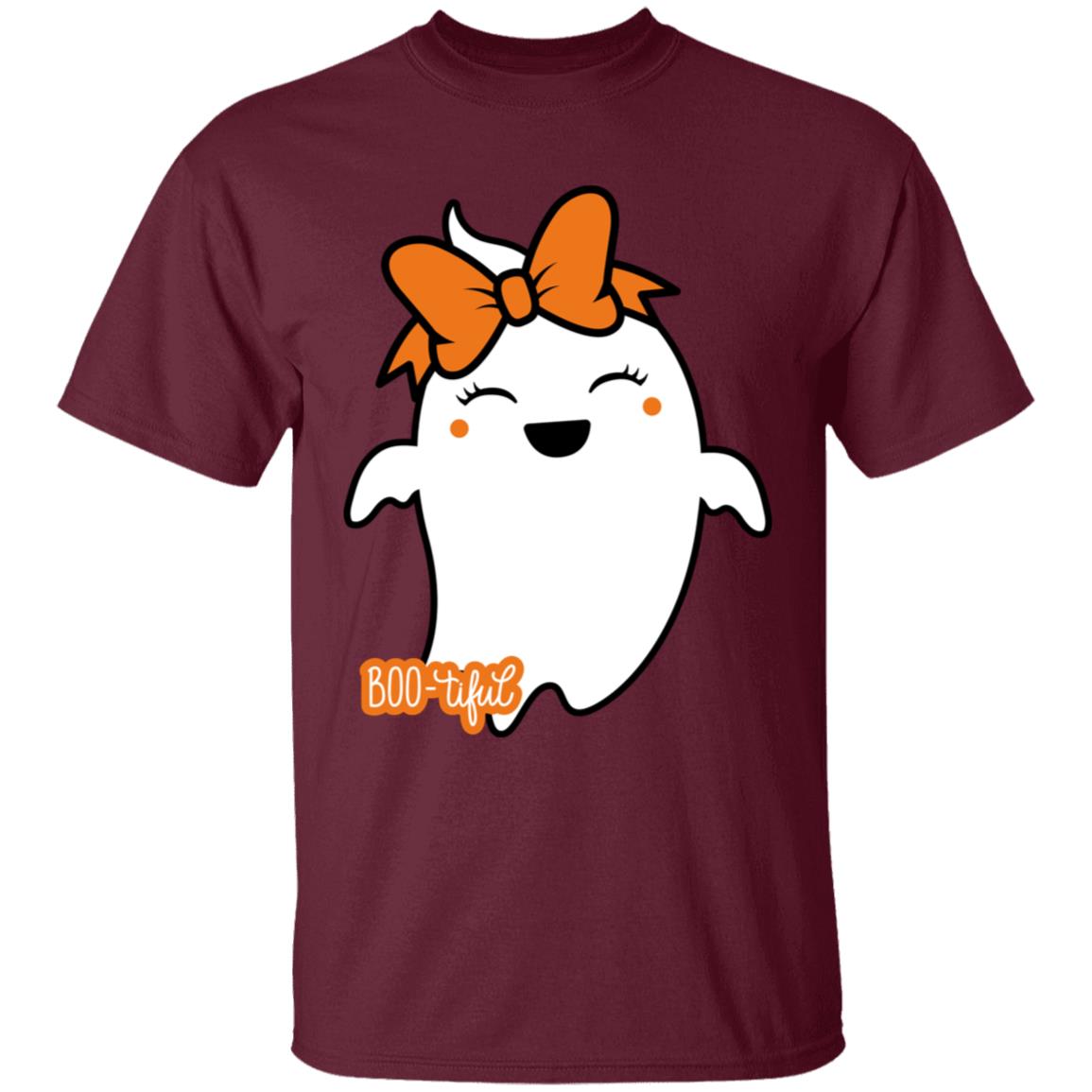 Boo-tiful Ghost with Bow G500B Youth 5.3 oz 100% Cotton T-Shirt