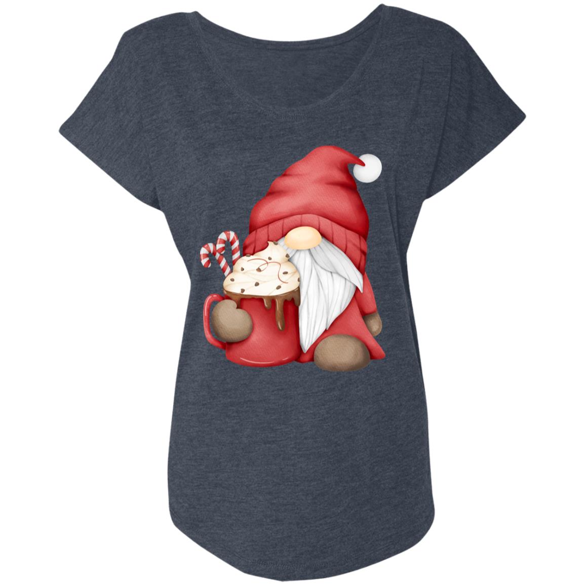 Hot Chocolate Gnome -- Ladies' Triblend Dolman Sleeve