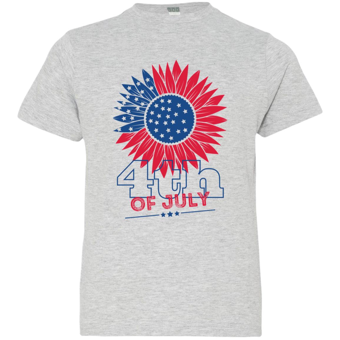 4th of July Sunflower -- Youth Jersey T-Shirt