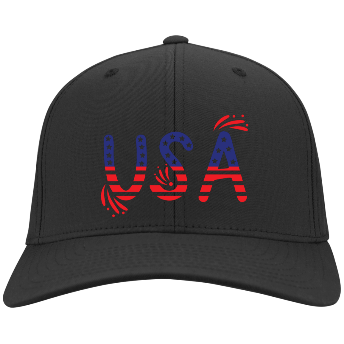 Flag USA C813 Embroidered Flex Fit Twill Baseball Cap