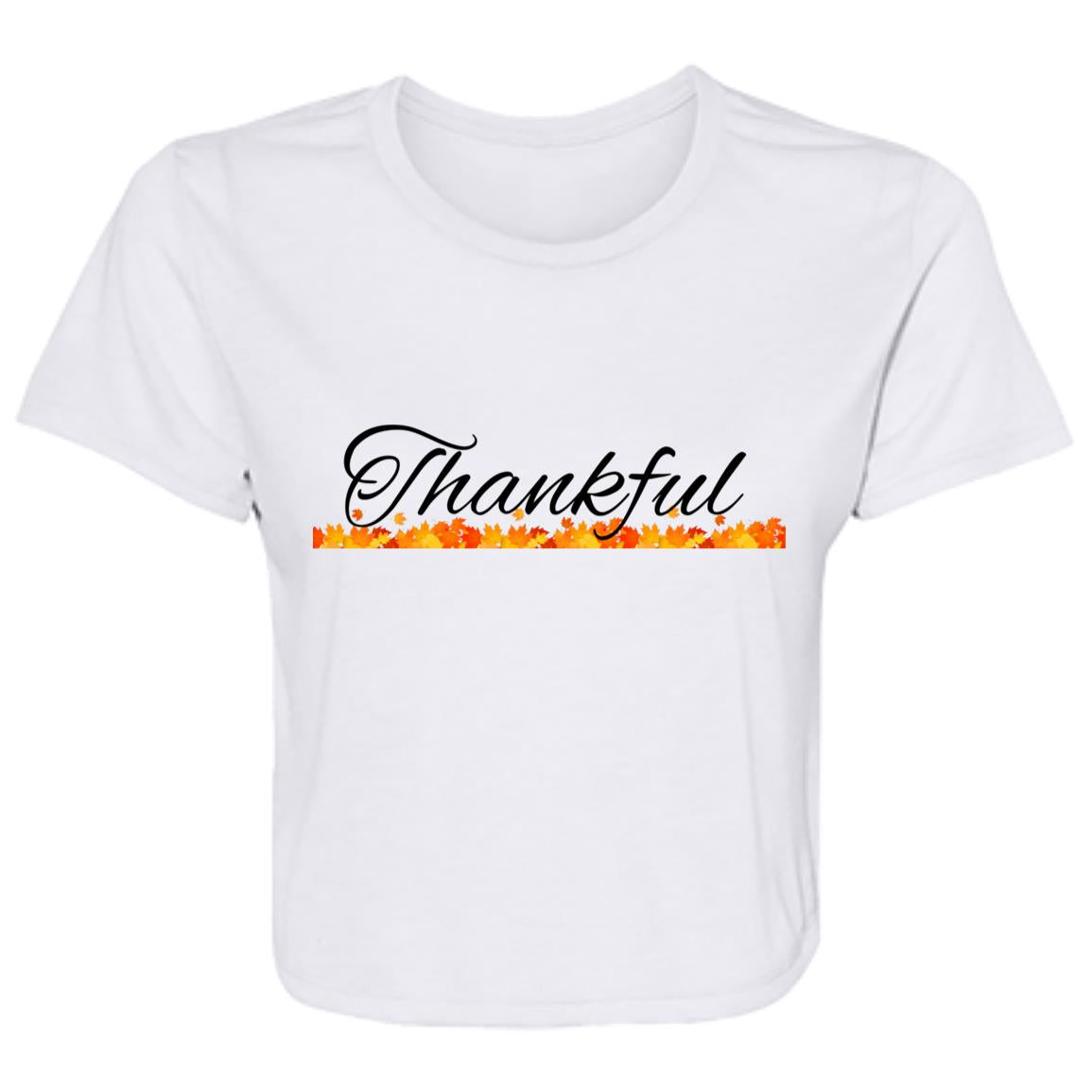 Thankful -- Ladies' Flowy Cropped Tee