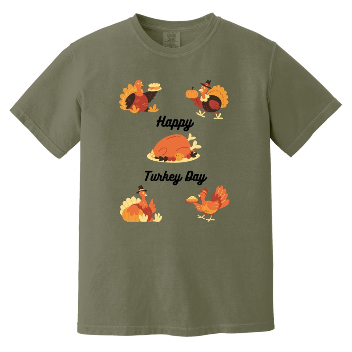 Happy Turkey Day -- Heavyweight Garment-Dyed T-Shirt