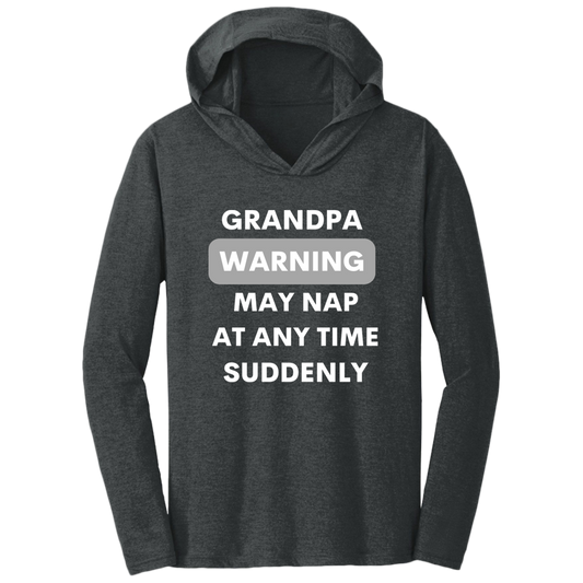 Grandpa naps white DM139 Triblend T-Shirt Hoodie