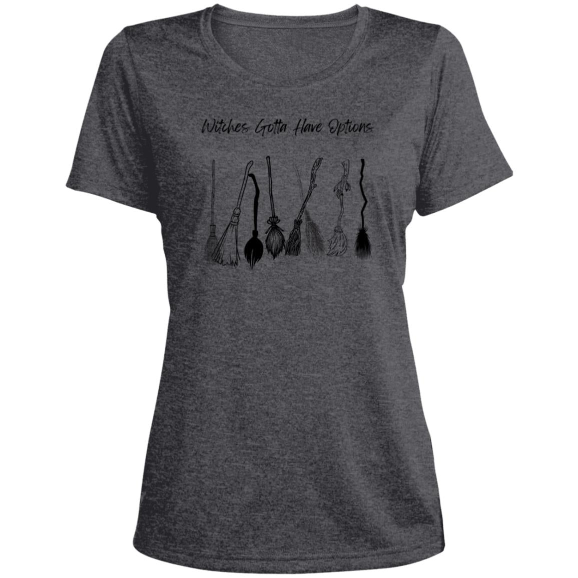 Witches Gotta Have Options CLOSEOUT -- Ladies' Heather Scoop Neck Performance Tee