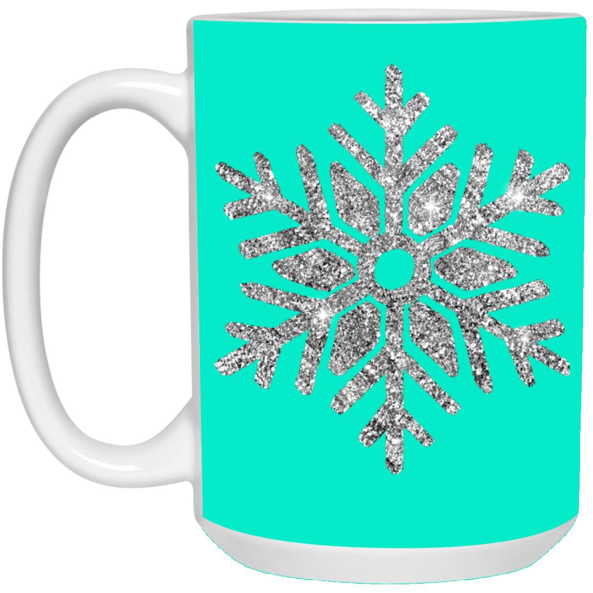 Sliver Snowflake 21504 15oz White Mug