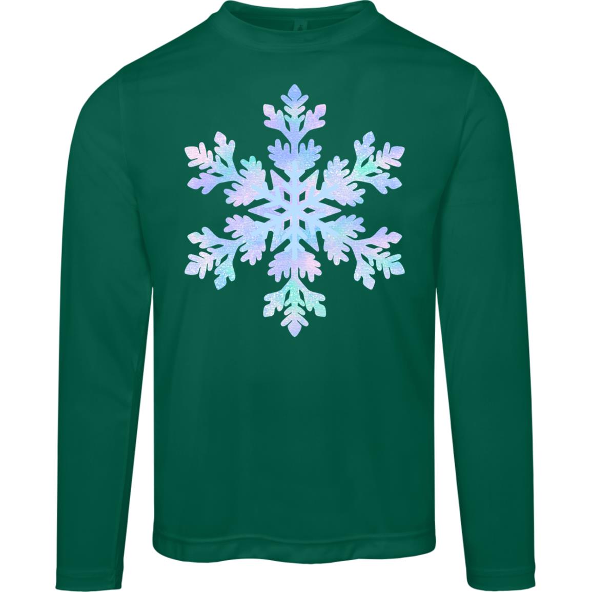 Snowflake blue and purple -- Mens Zone Long Sleeve Tee