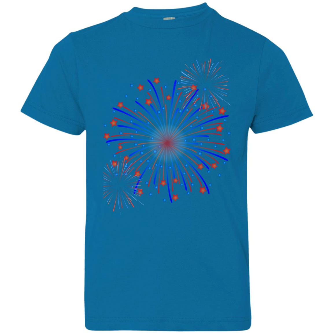 4th of July Fireworks -- Youth Jersey T-Shirt