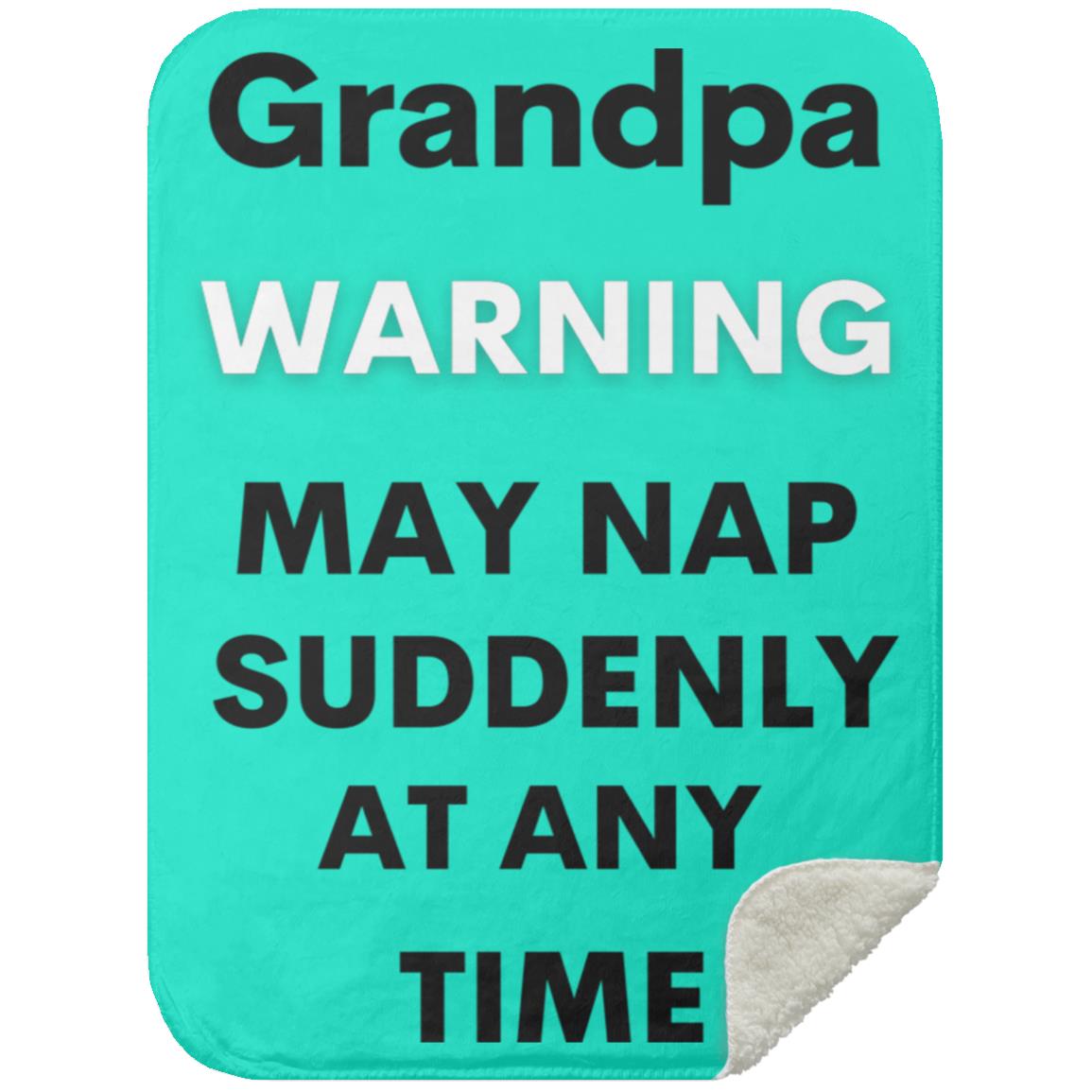 Grandpa naps black MSHS Premium Sherpa Blanket 30x40