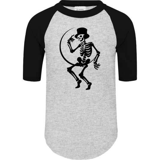 Moon and Skeleton -- Youth Colorblock Raglan Jersey