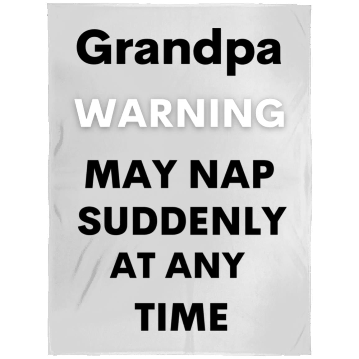 Grandpa naps black FLL Arctic Fleece Blanket 60x80