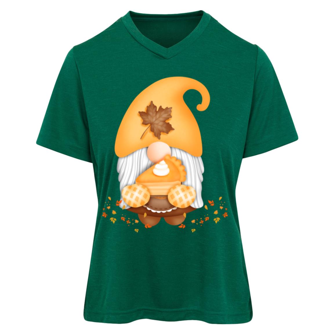 Gnome Pumpkin Pie TT11HW Team 365 Womens Sonic Heather Tee