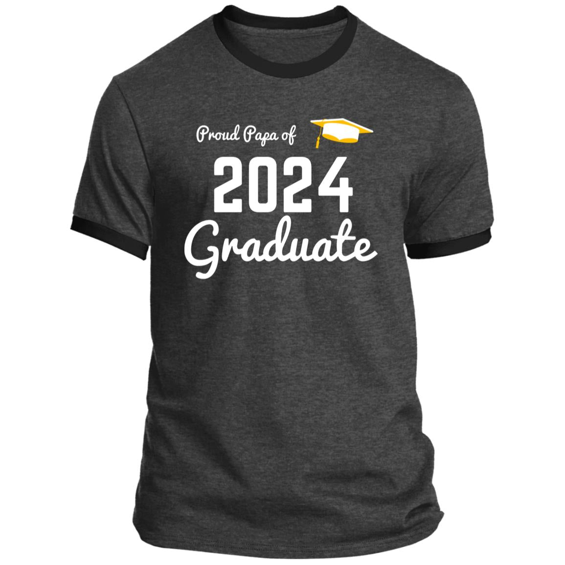 Proud Papa 2024 Graduate -- Ringer Tee