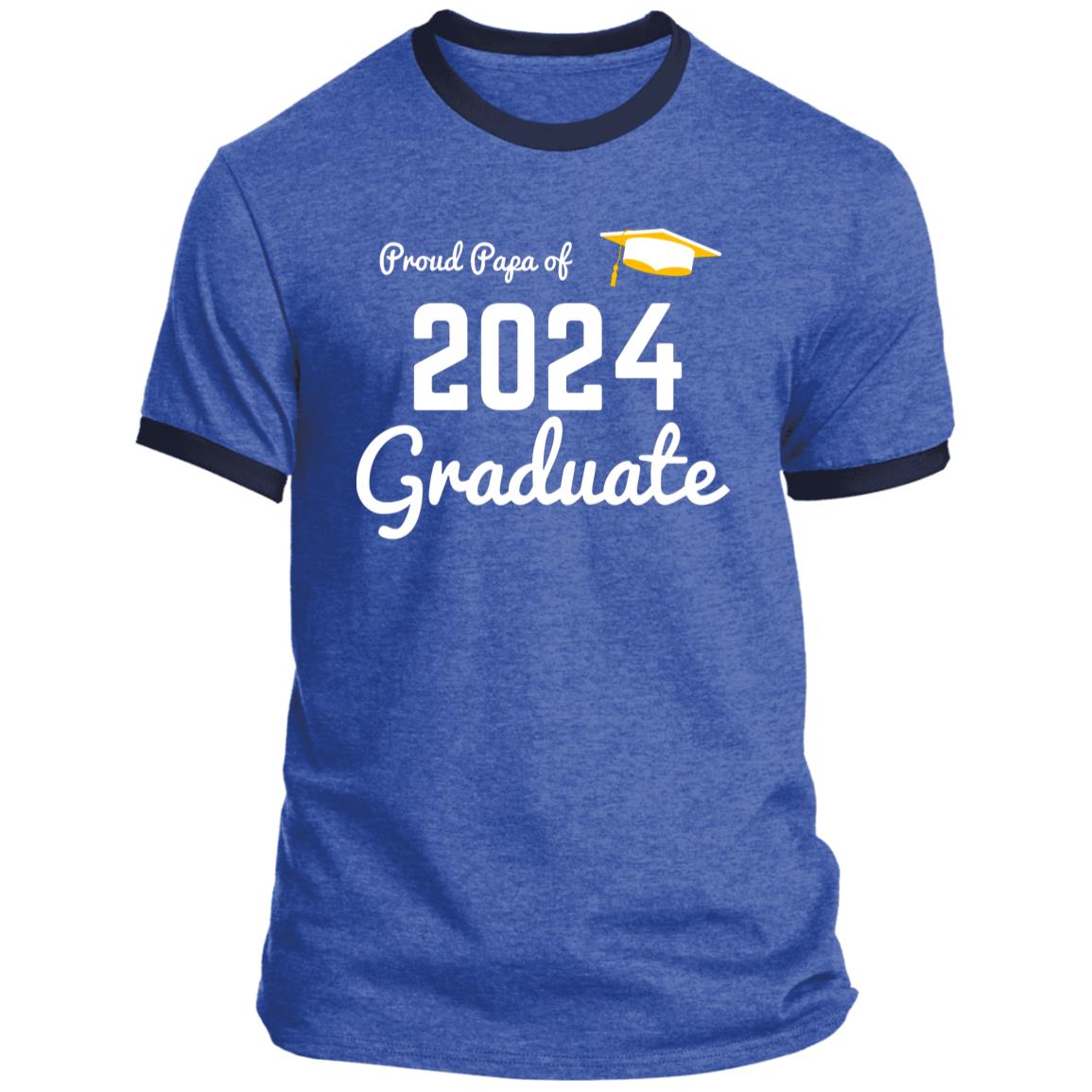 Proud Papa 2024 Graduate -- Ringer Tee