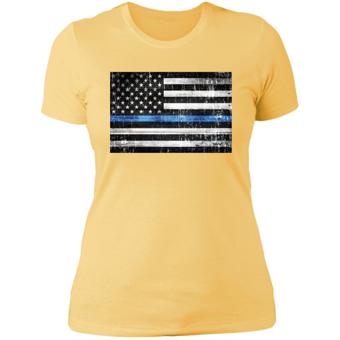 American Flag -- Police -- Ladies' Boyfriend T-Shirt