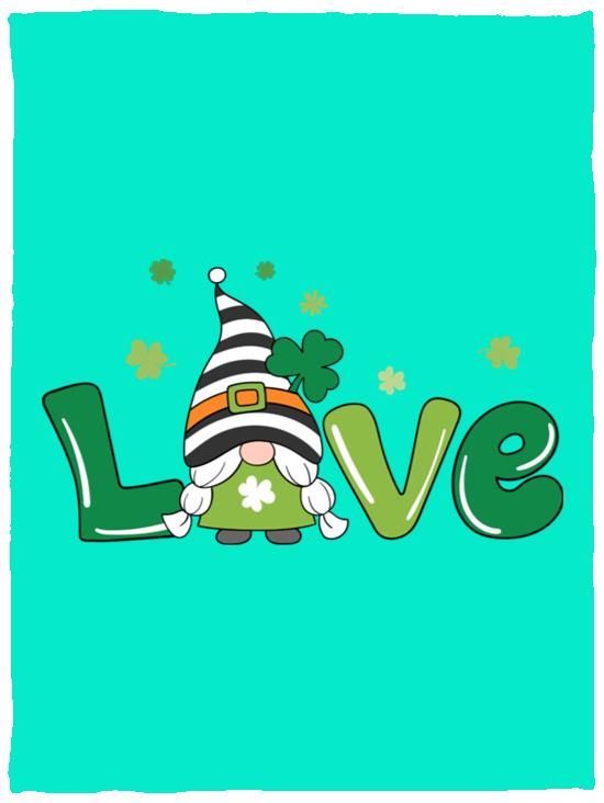 clover love gnome VPS Cozy Plush Fleece Blanket - 30x40