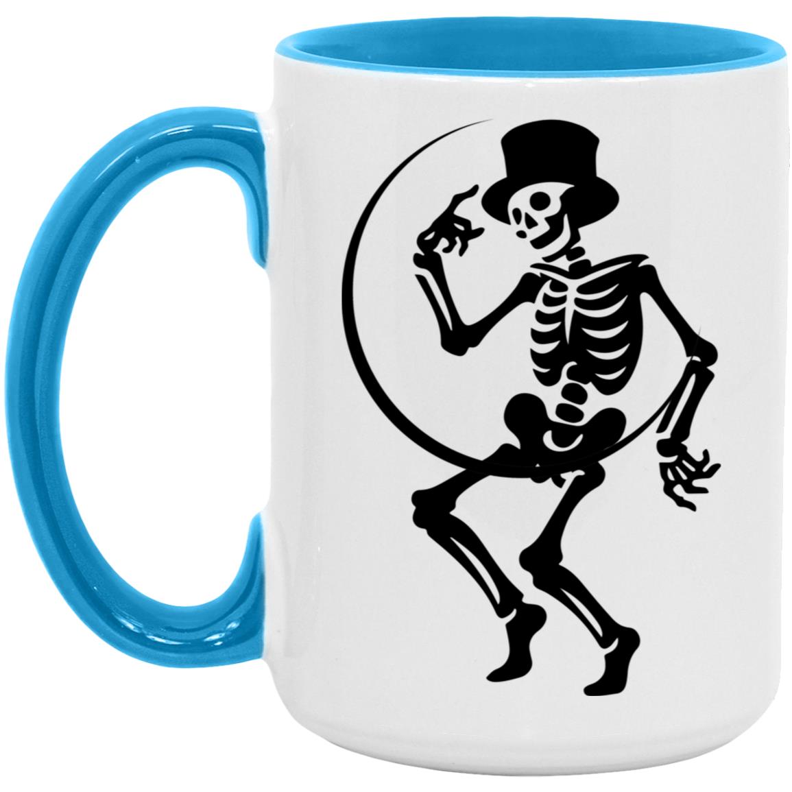 Moon and Skeleton --  15oz Accent Mug