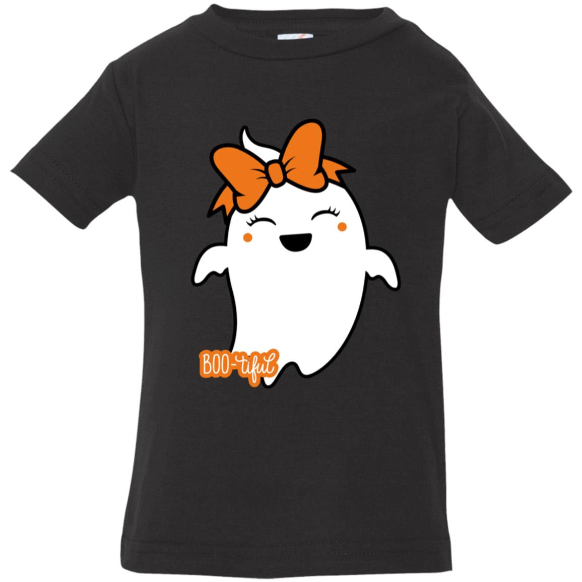 Boo-tiful Ghost with Bow 3322 Infant Jersey T-Shirt