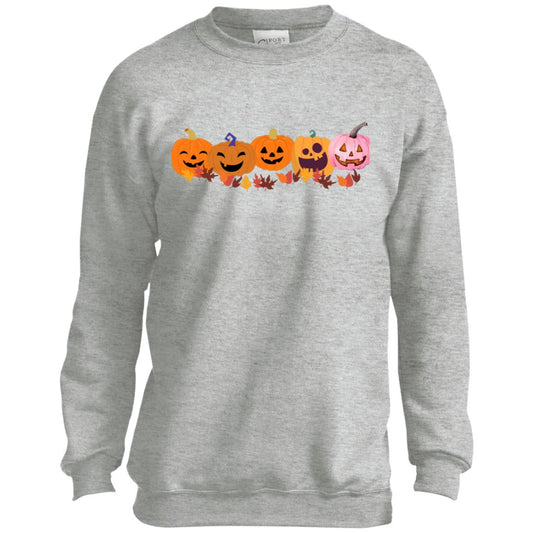 Jack 0 Lanterns in a Row CLOSEOUT - Youth Crewneck Sweatshirt