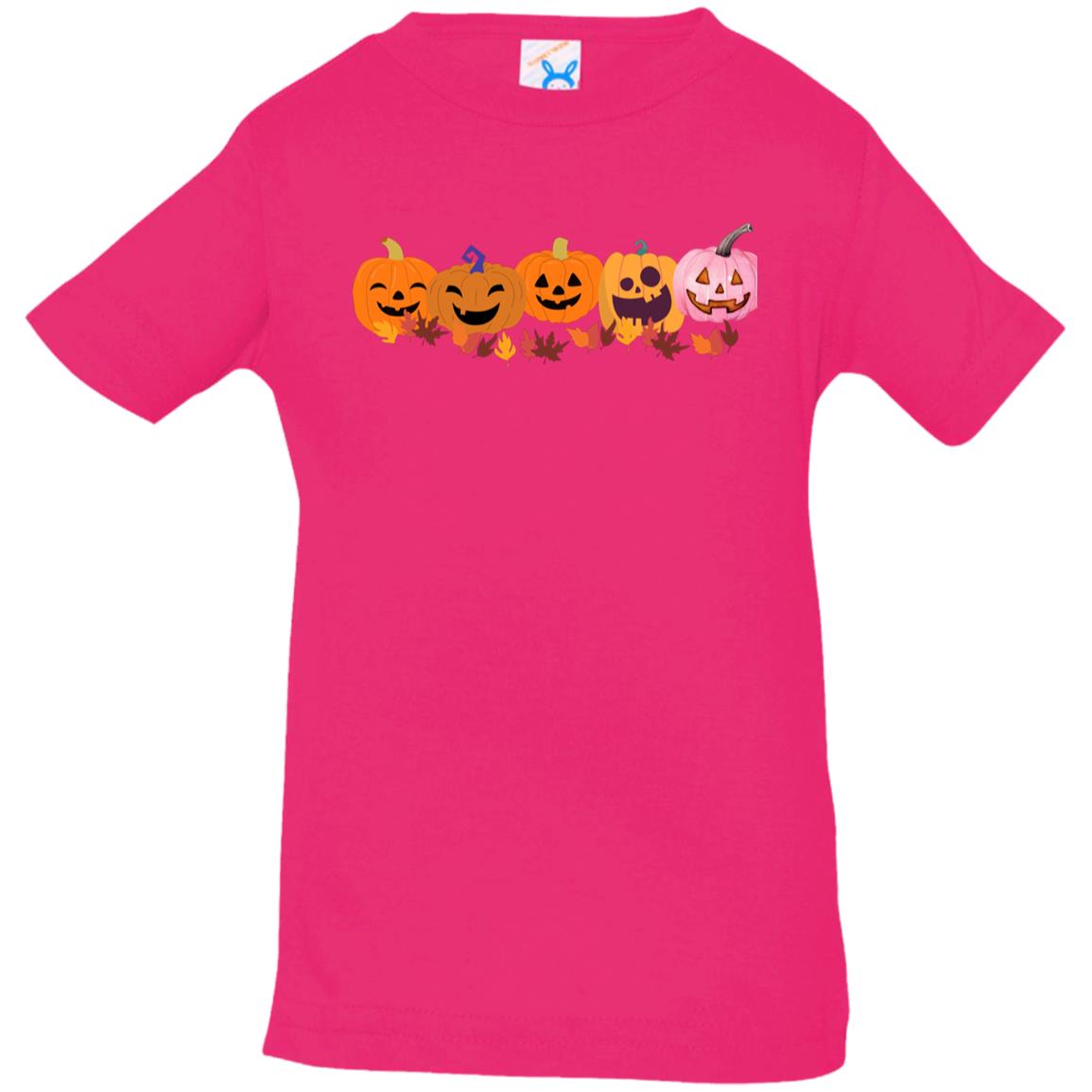 Jack 0 Lanterns in a Row -- Infant Jersey T-Shirt