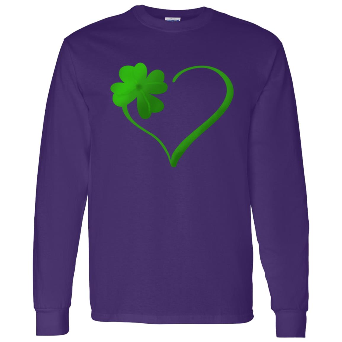 Clover Heart -- Long Sleeve T-Shirt 5.3 oz.