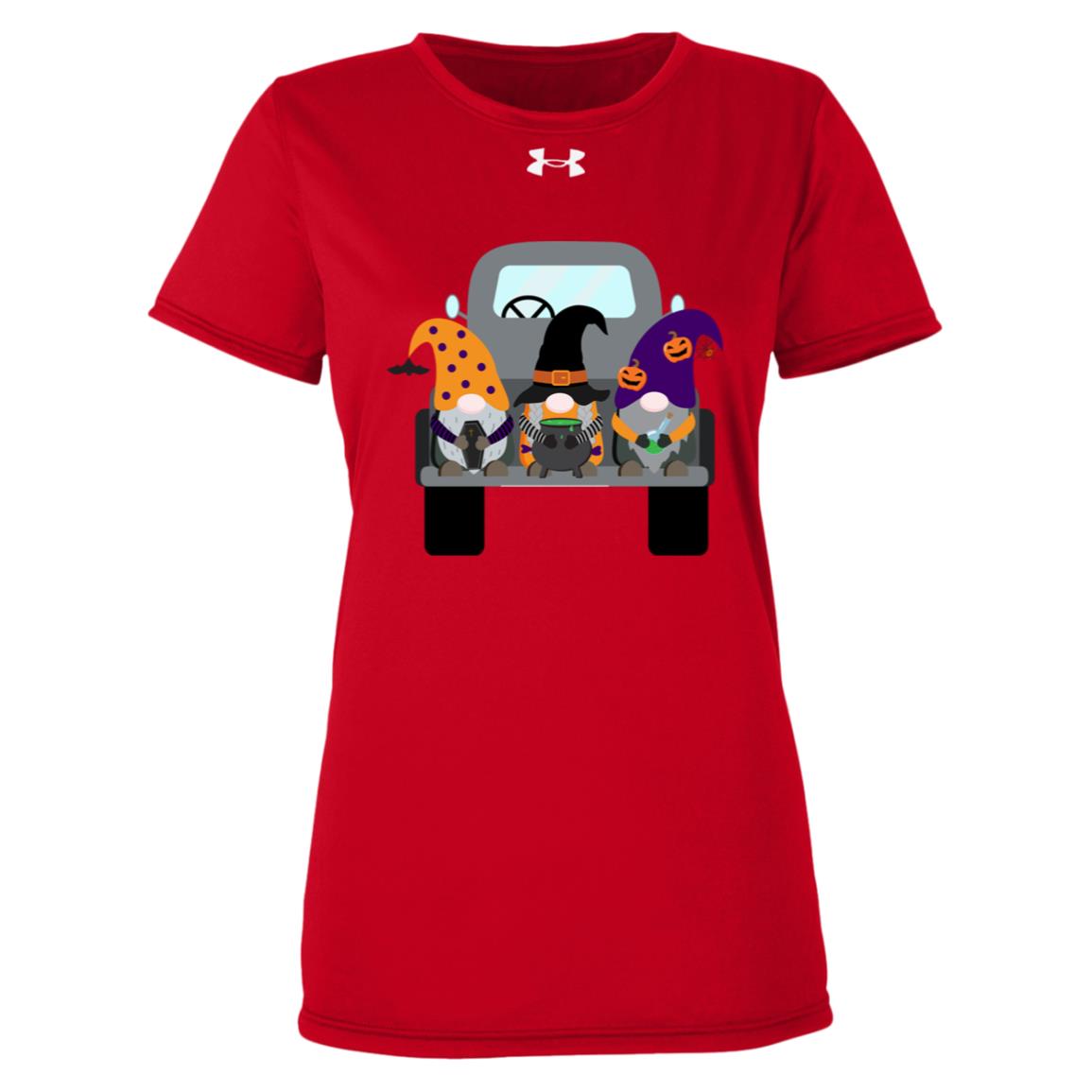 Halloween Gnomes in a Truck 1376847 Under Armour Womens Team Tech Tee