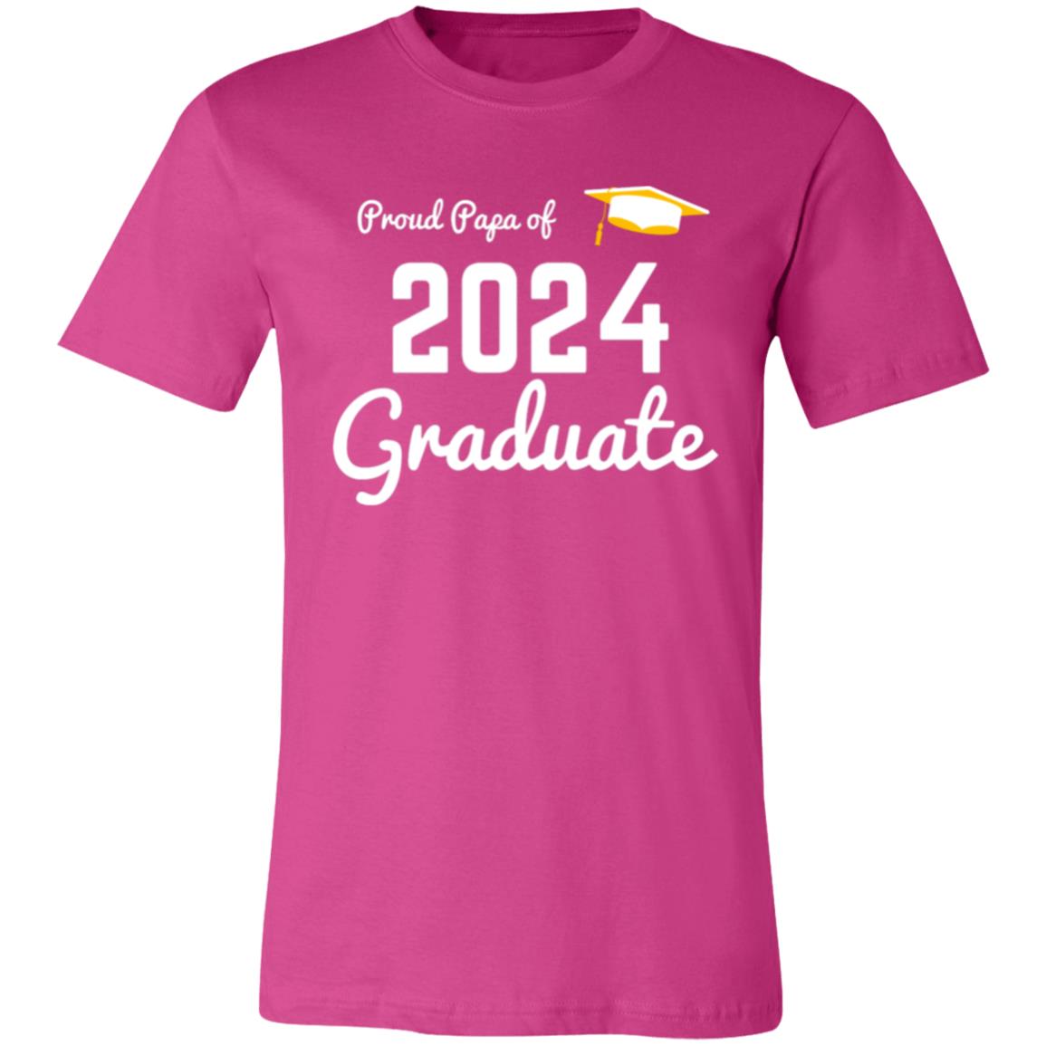 Proud Papa 2024 Graduate -- Unisex Jersey Short-Sleeve T-Shirt