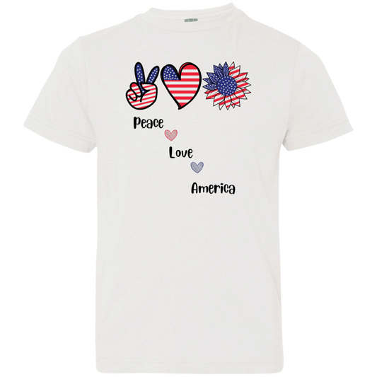 Youth Jersey T-Shirt -- Peace Love America