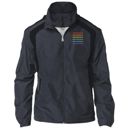 Love Is Love rainbow JST60 Jersey-Lined Raglan Jacket