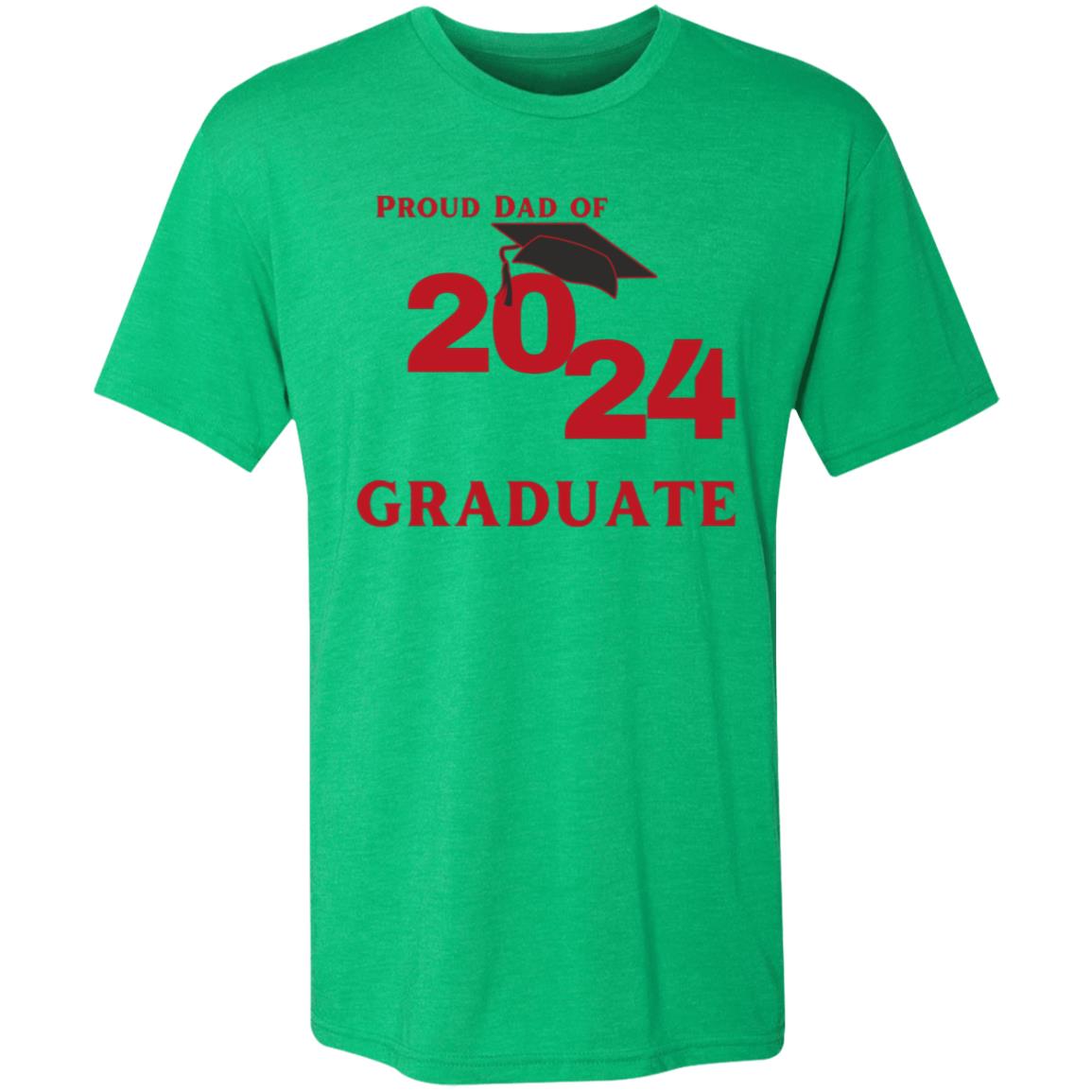 Proud Dad graduate 2024 -- Men's Tri-blend T-Shirt