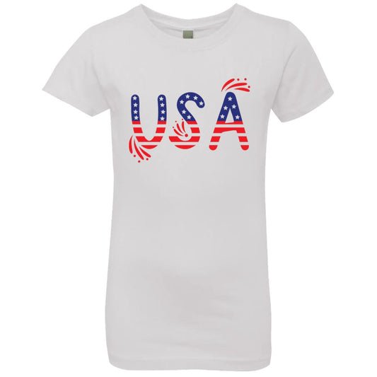 Flag USA CLOSEOUT - NL3710 Girls' Princess T-Shirt