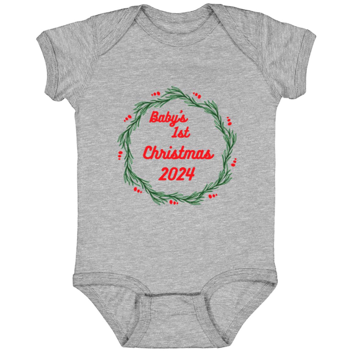 Baby's 1st Christmas 2024 -- Infant Fine Jersey Bodysuit