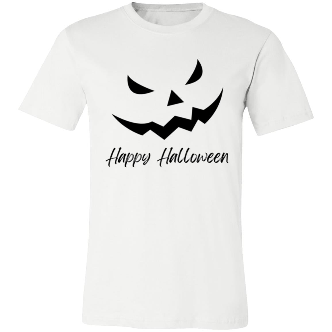 Scary Jack O Lantern Face -- Unisex Jersey Short-Sleeve T-Shirt