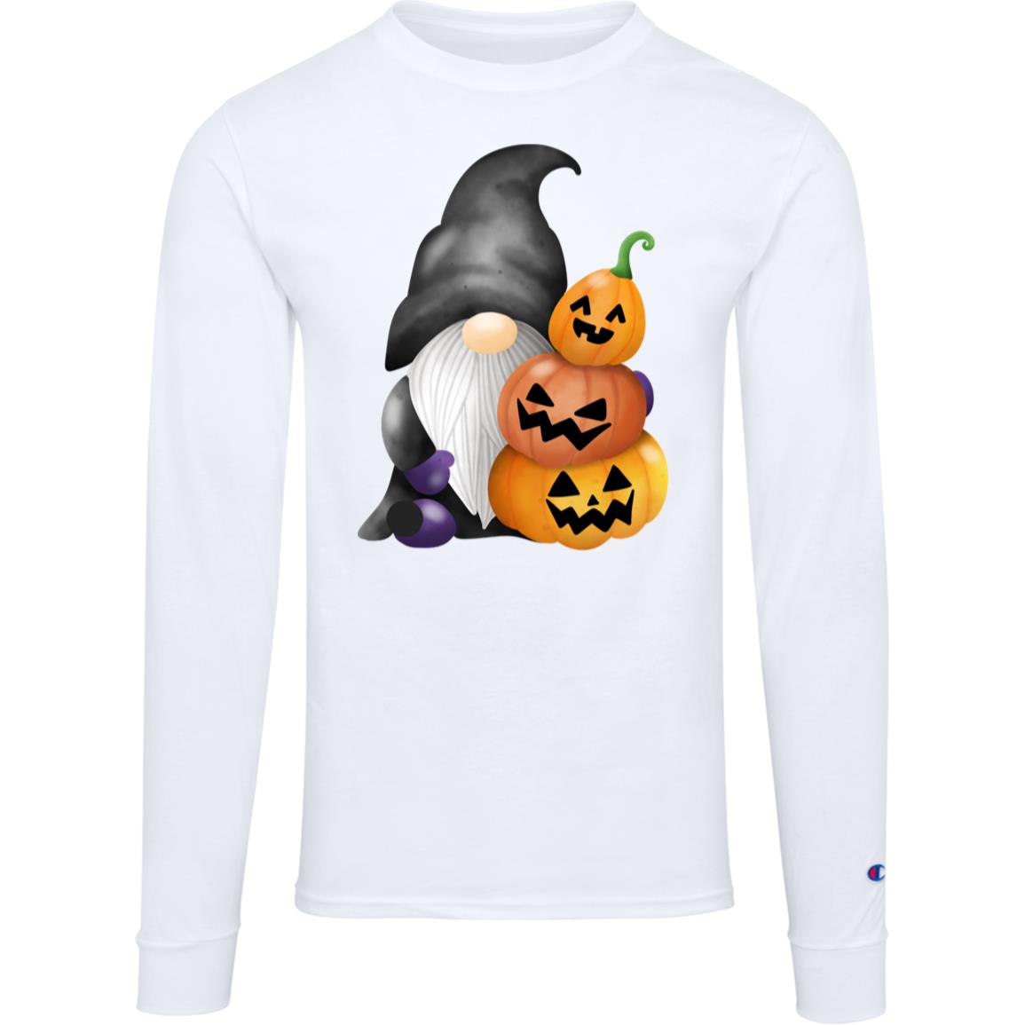 Gnome wJack o' Lanterns CC8C Champion Mens Long Sleeve Tee