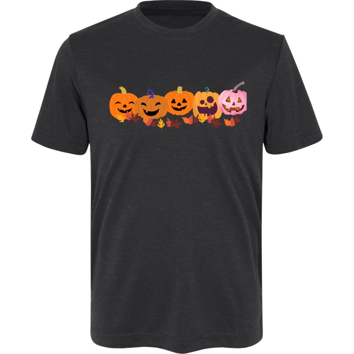 Jack 0 Lanterns in a Row -- Team Kids Sonic Heather Tee