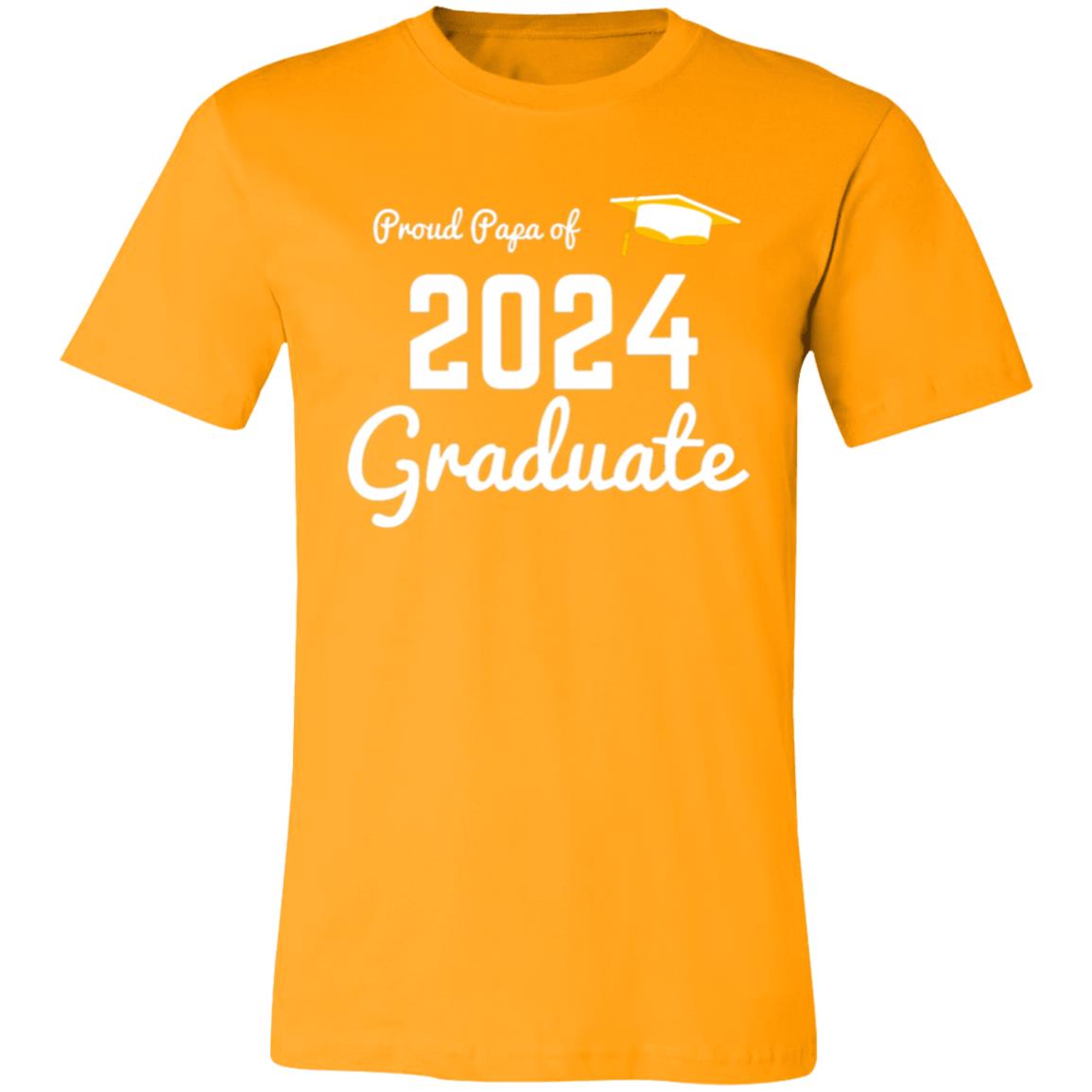 Proud Papa 2024 Graduate -- Unisex Jersey Short-Sleeve T-Shirt