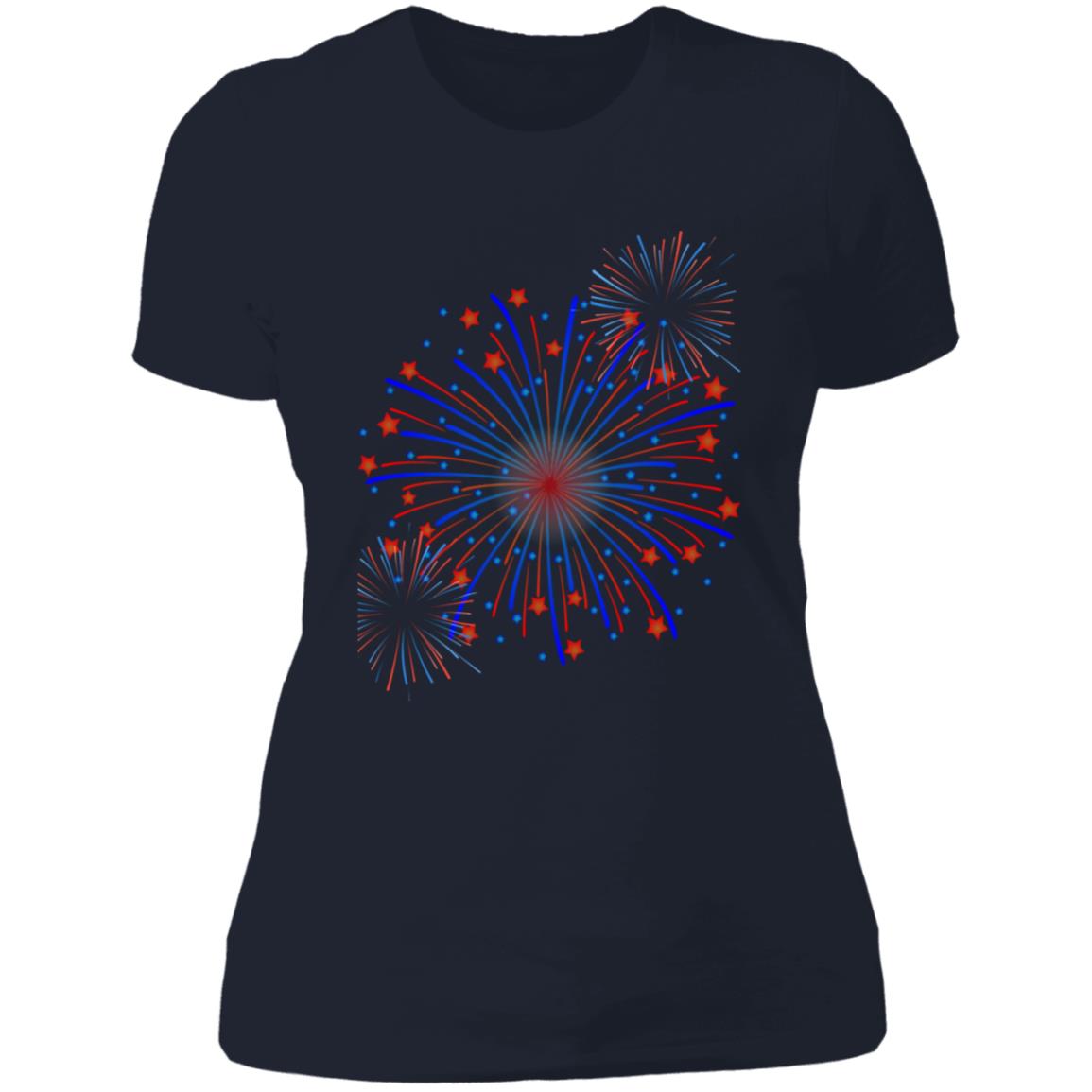 4th of July Fireworks -- Ladies' Boyfriend T-Shirt