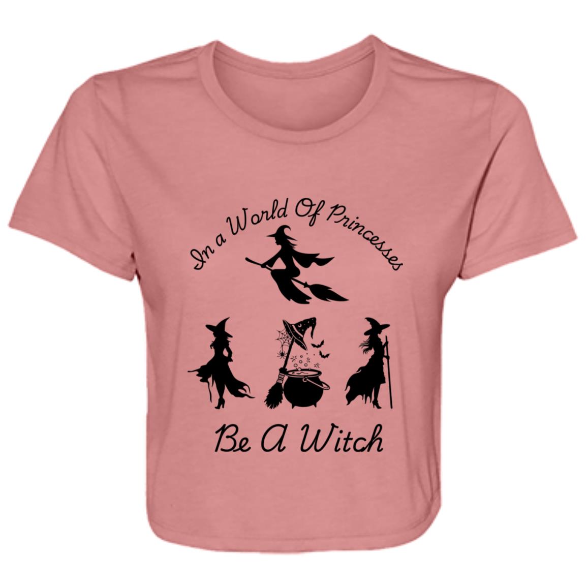 Be a Witch  -- Ladies' Flowy Cropped Tee