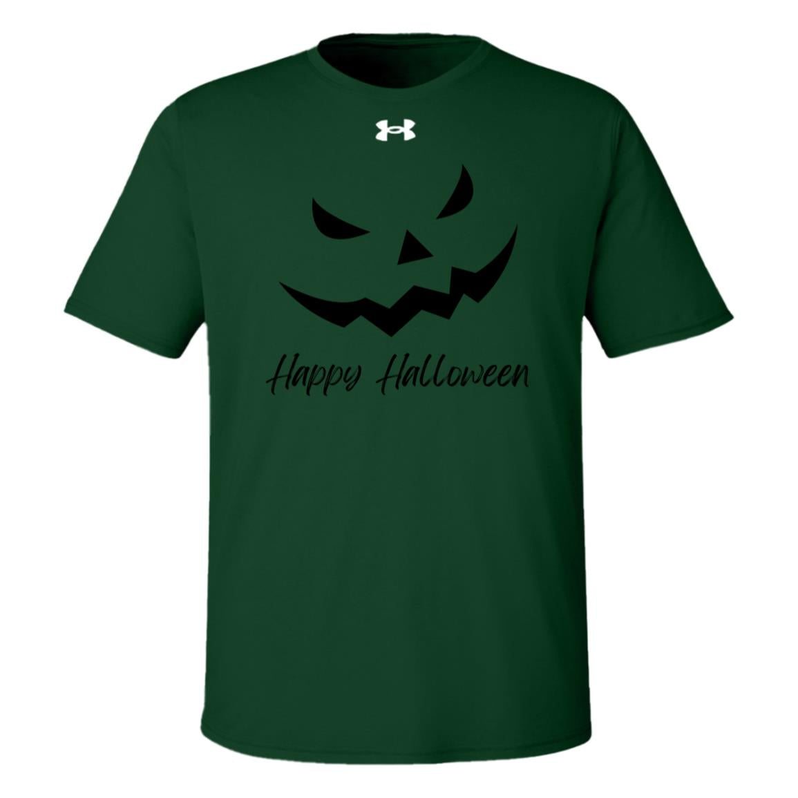 Scary Jack O Lantern Face -- Under Armour Team Tech Tee