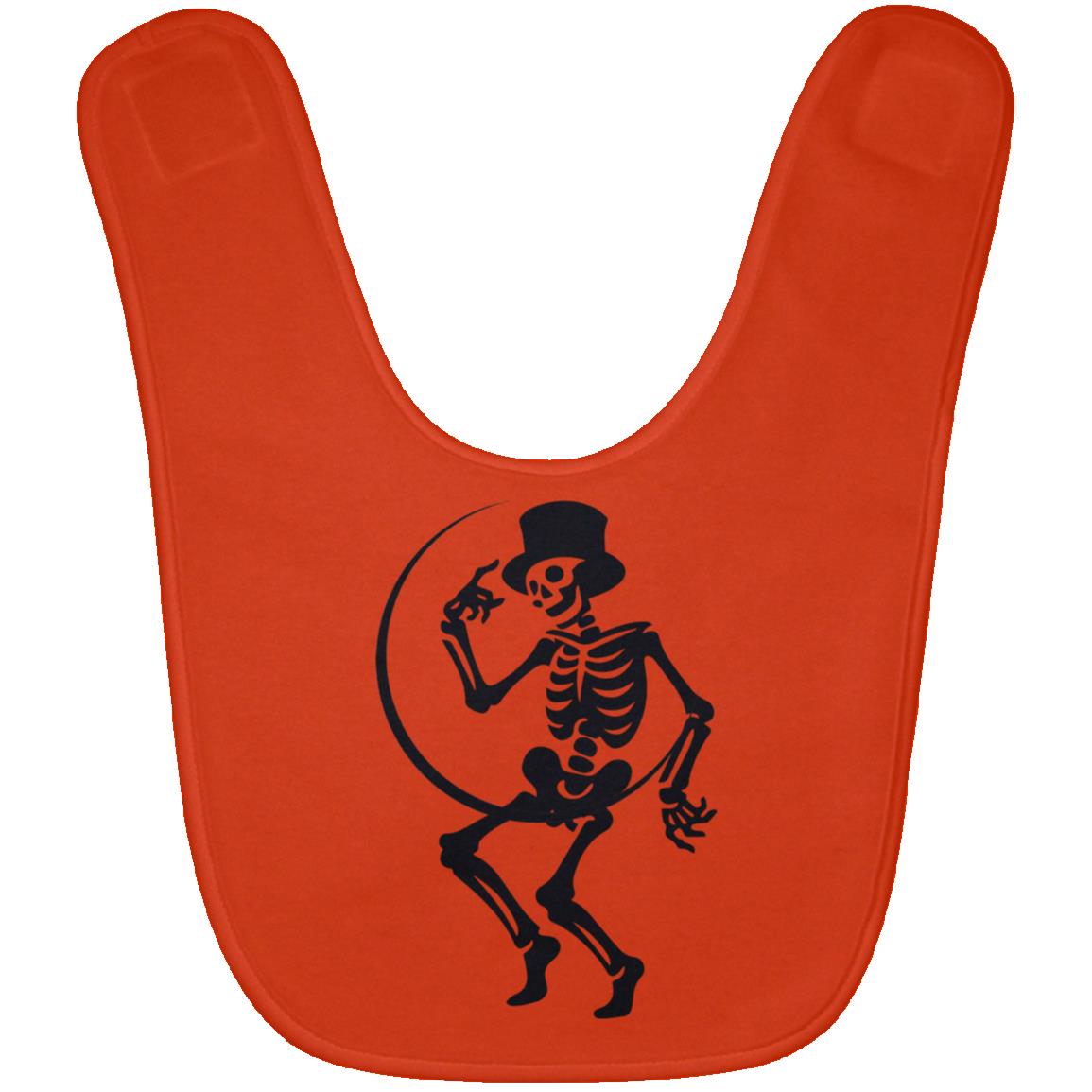 Moon and Skeleton -- Baby Bib