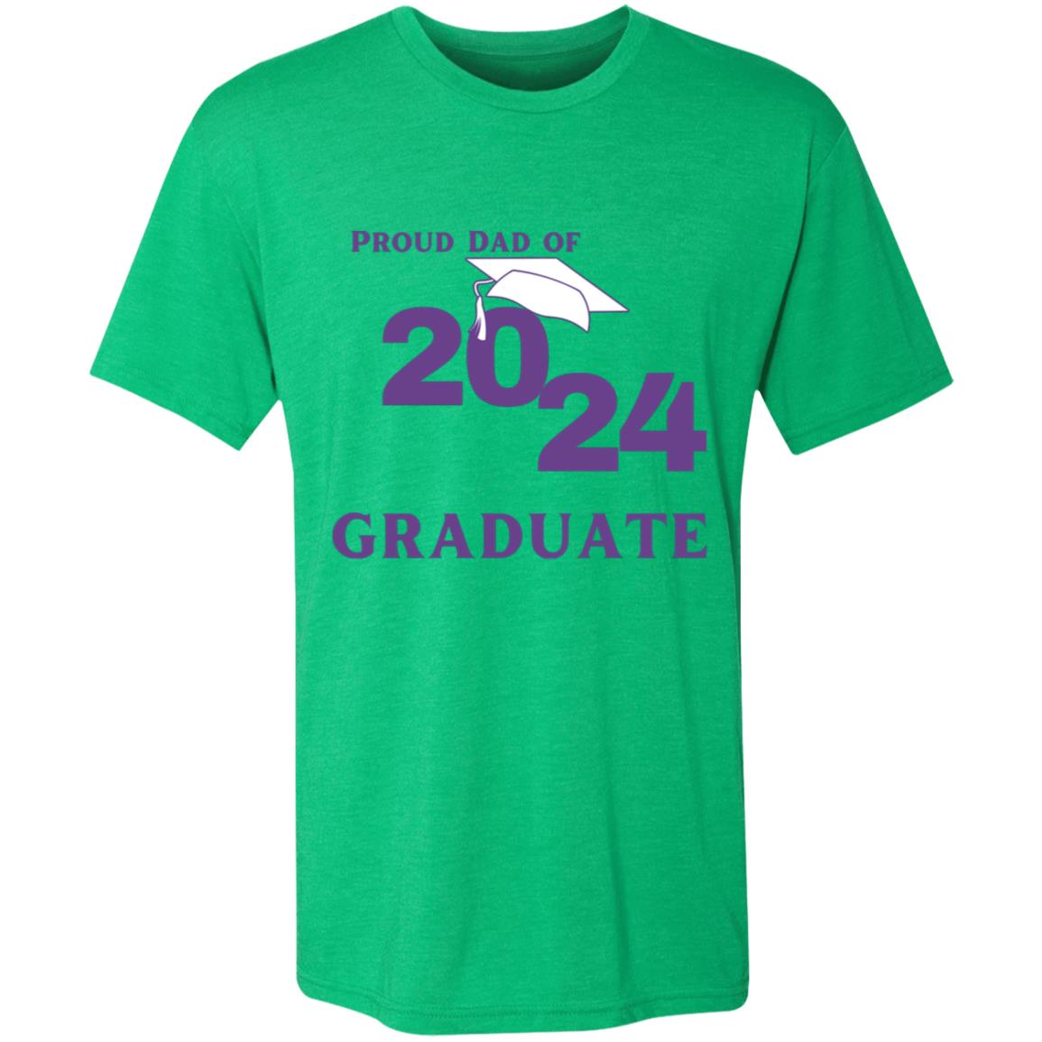 Proud Dad -- Graduate 2024 -- Men's Tri-blend T-Shirt