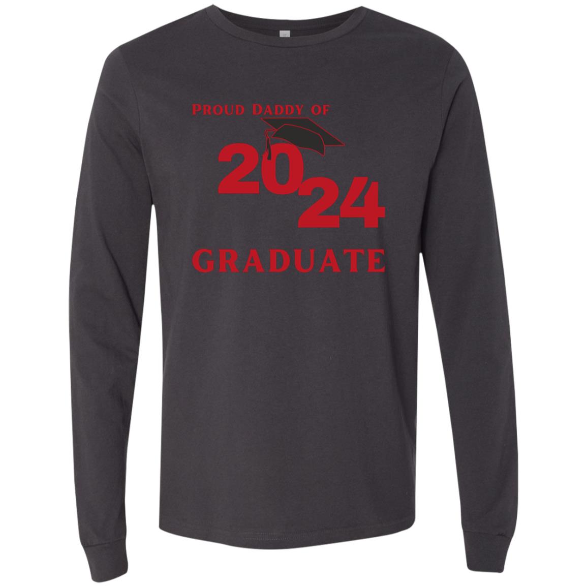 Proud Daddy -- 2024 Graduate -- Men's Jersey LS T-Shirt