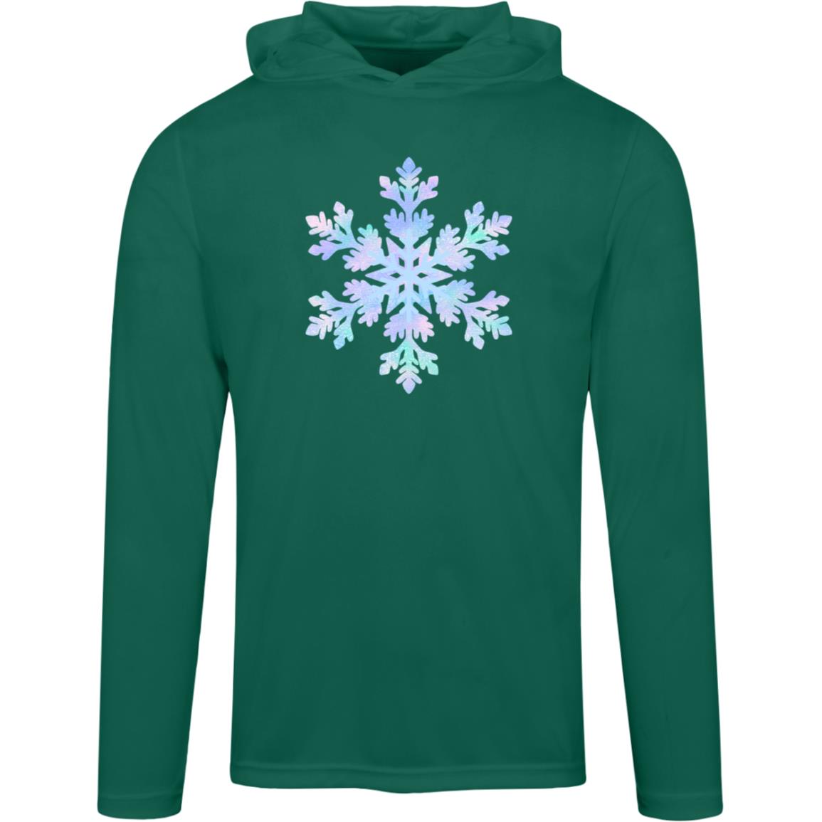 Snowflake blue and purple -- Mens Zone Hooded Tee