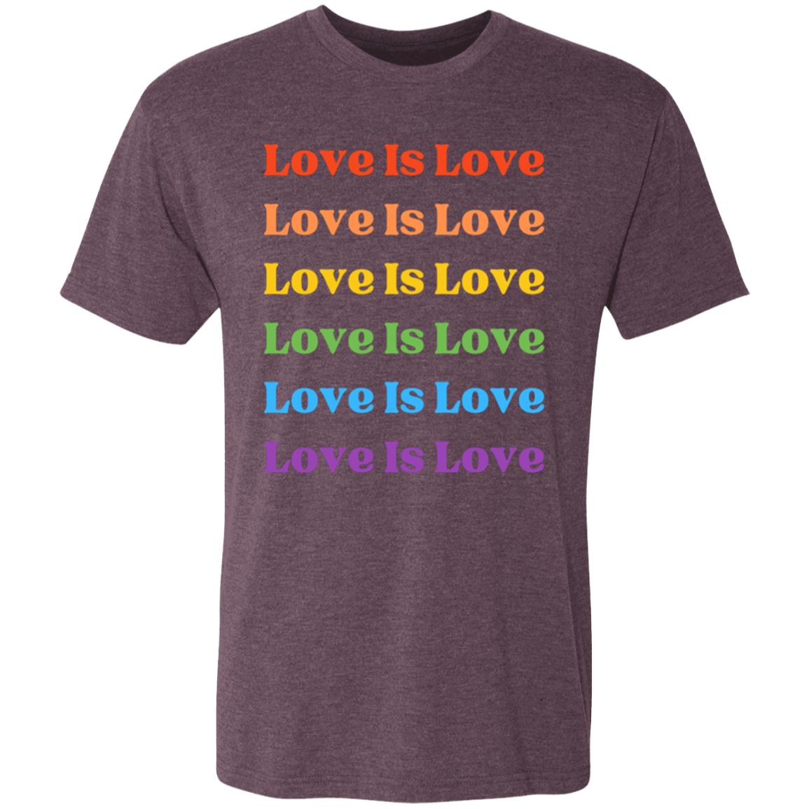 Love Is Love rainbow NL6010 Men's Triblend T-Shirt