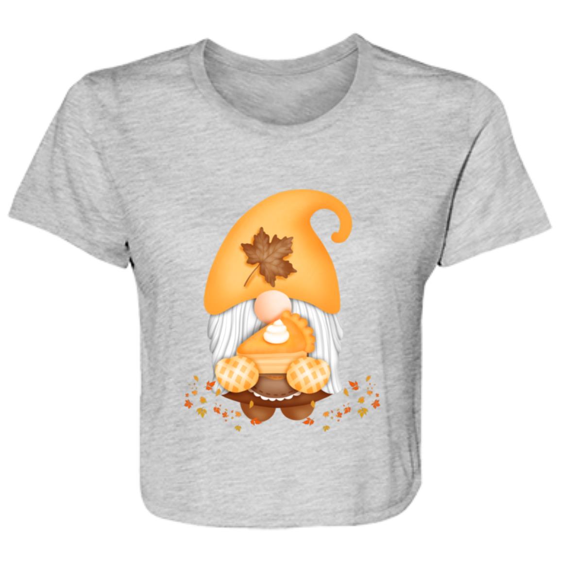 Gnome Pumpkin Pie B8882 Ladies' Flowy Cropped Tee