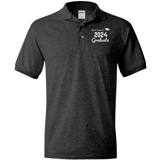 Proud Grandpa -- Graduate 2024 -- Jersey Polo Shirt