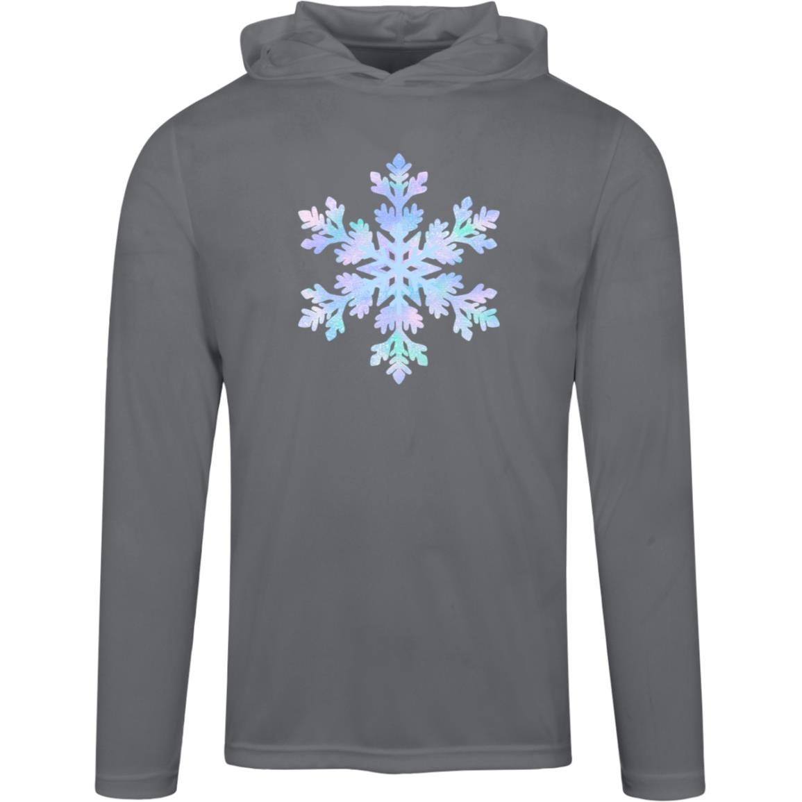 Snowflake blue and purple -- Mens Zone Hooded Tee