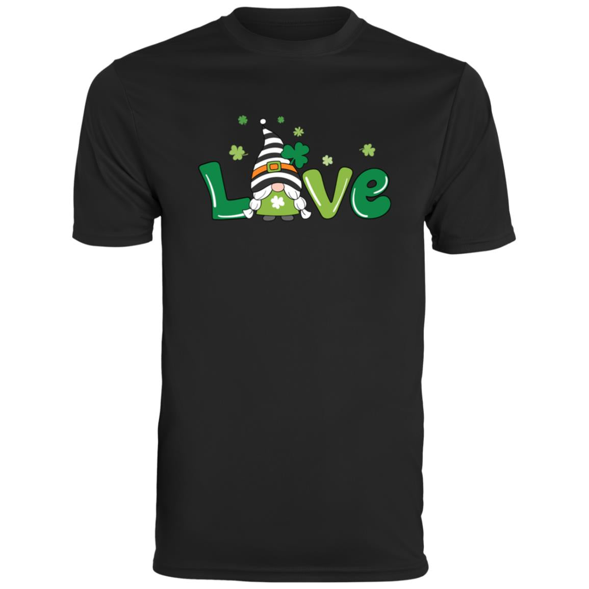 clover love gnome 790 Men's Moisture-Wicking Tee