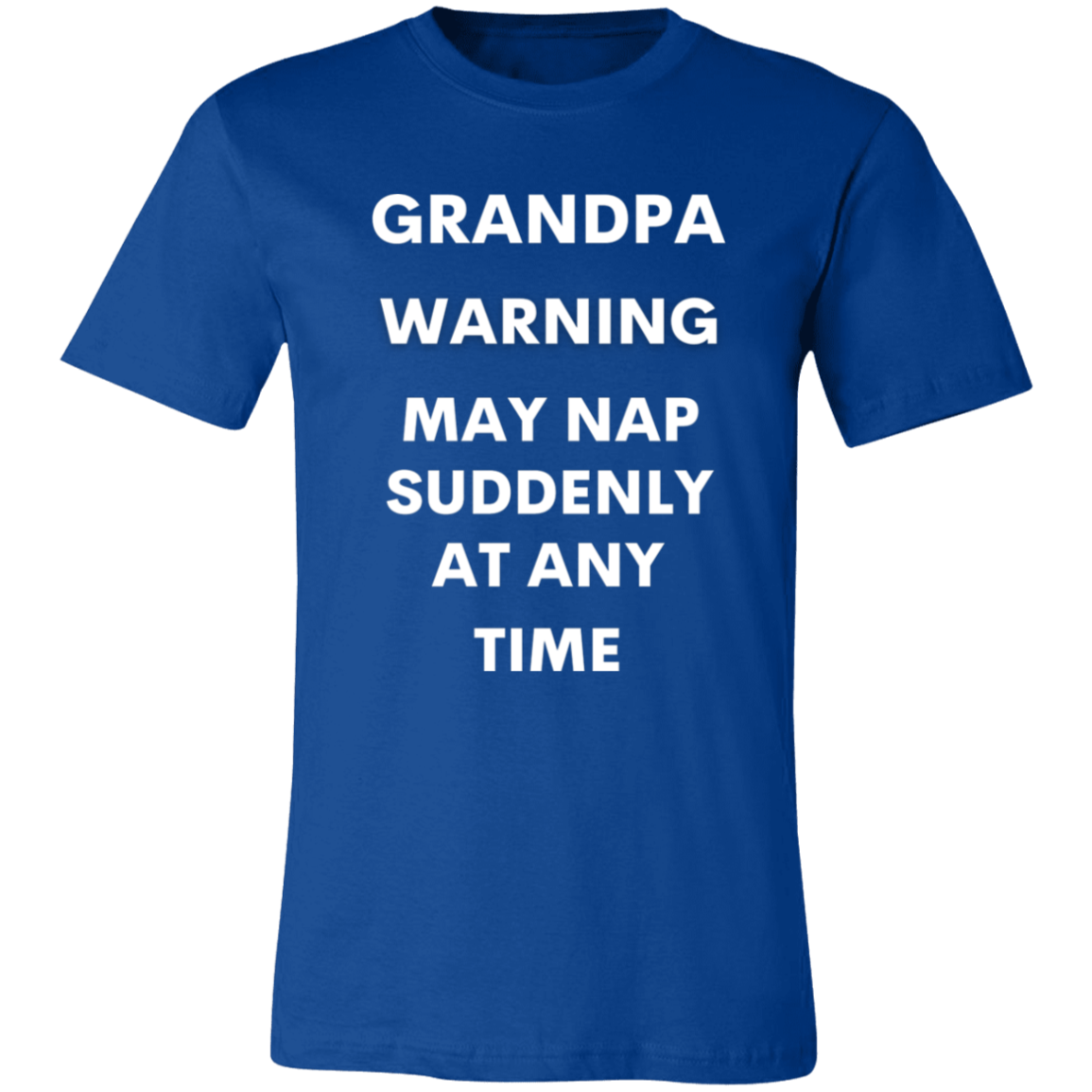 Grandpa naps white 3001C Unisex Jersey Short-Sleeve T-Shirt